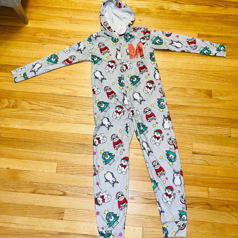 Christmas Themed One Piece Pajama Set